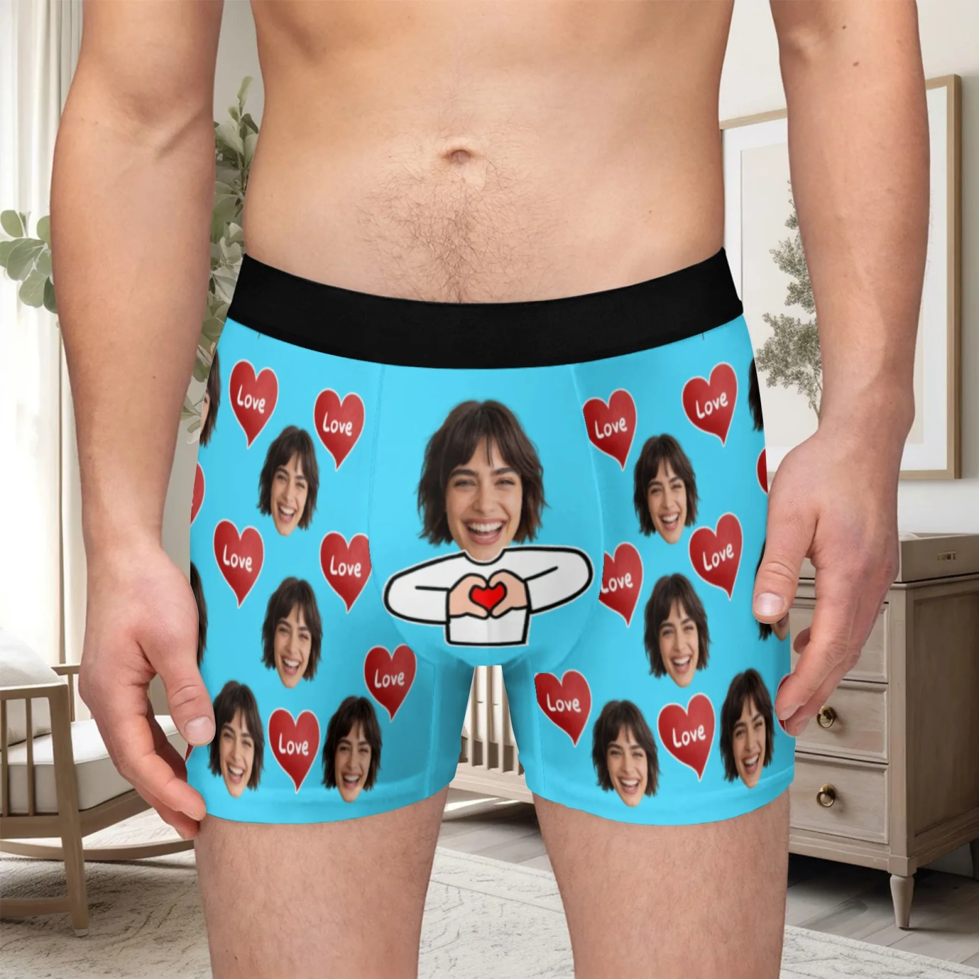 Personalized Face Photo Underwear Custom Boxer Briefs Custom Men Valentine's Day Gift For Husband Anniversary Gift for Dad