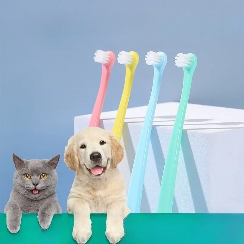 Dog Toothbrush Dog Teeth Cleaning Small Head Brush for Dogs Teeth Mouth Cleaning Tools Pet Grooming Cat Toothbrush Pet Supplies 4