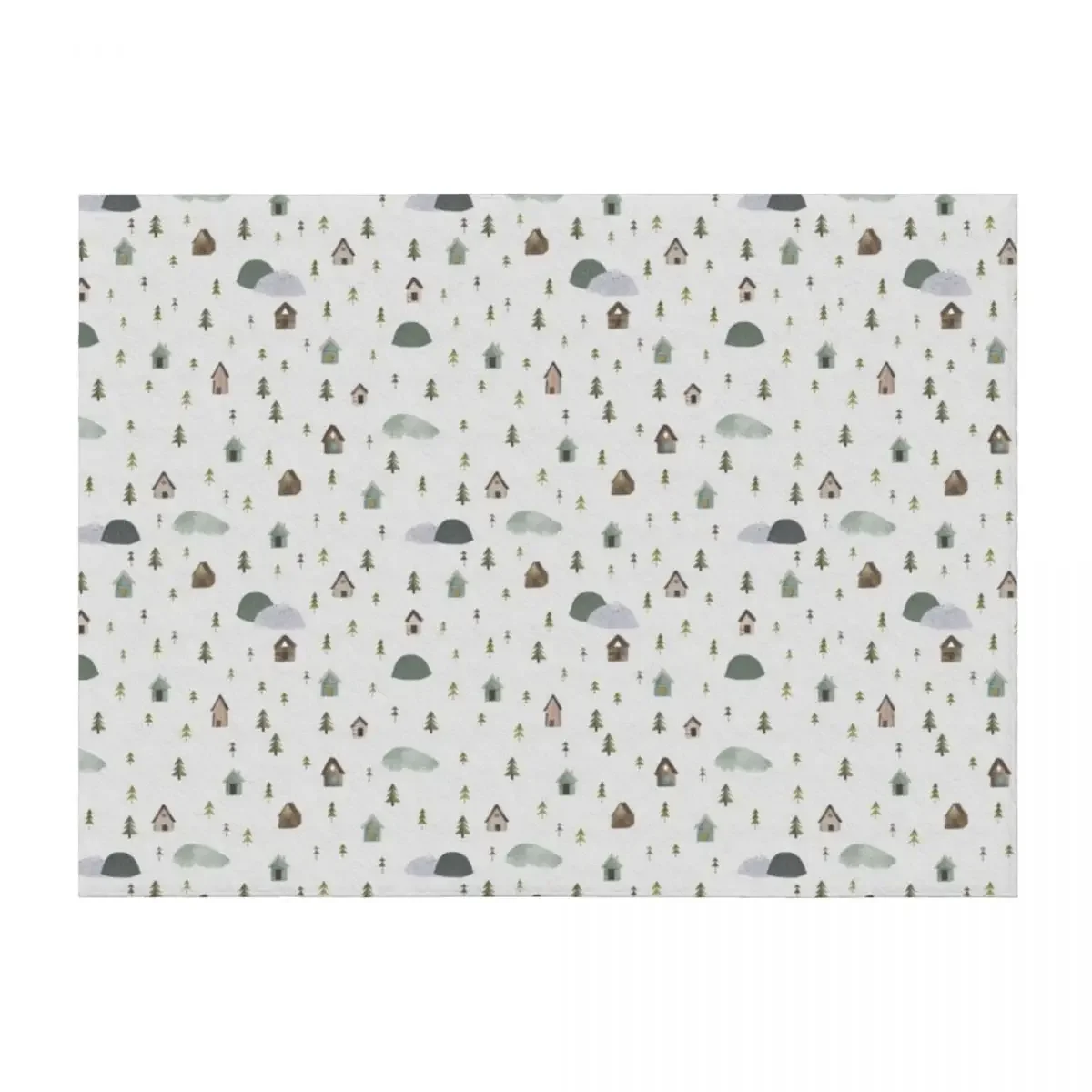 

Wonder - Woodland cabin Throw Blanket Beach Shaggy Camping sofa bed Blankets