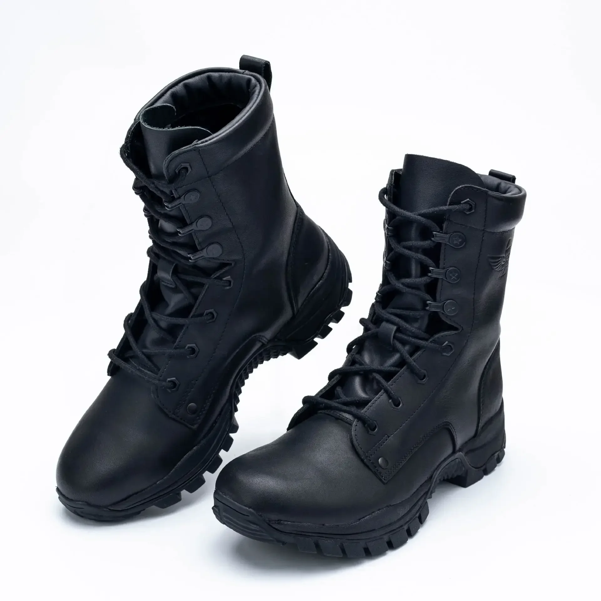 Men Boots New High Top Combat Boots Ultra Light Mountaineering Boots ThickenedWork shoe Man  high topBoots manly Black Boots Men