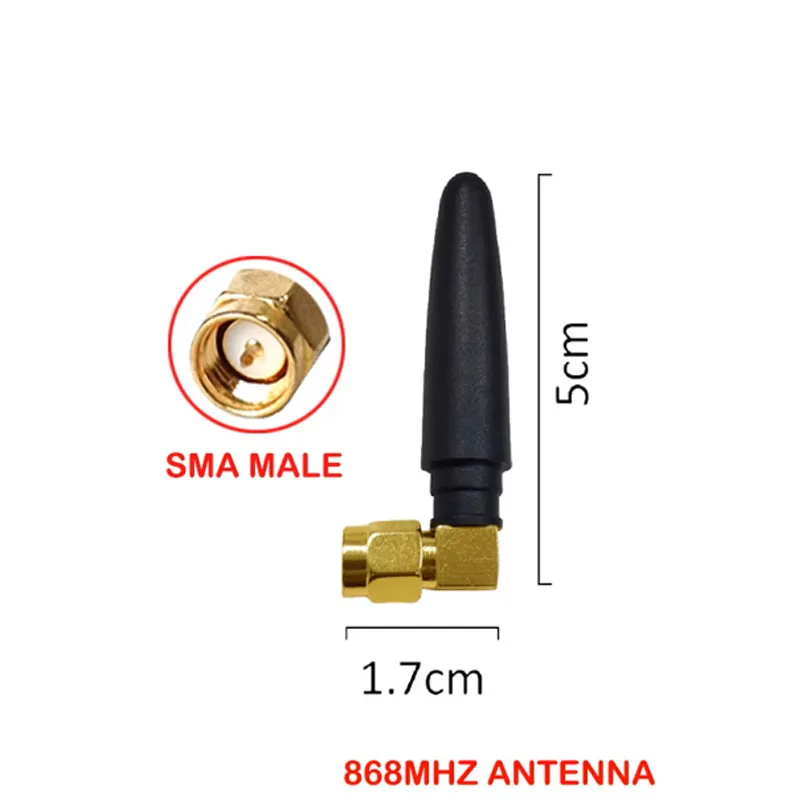 GWS 2/5 Stück 868MHz 3dBi SMA Stecker 915MHz Antenne GSM Antenne LoRa LoRaWAN Antenne IoT Modul-Antenne ISM Sub-1GHz Antenne 5cm Schwarz – Detail 6
