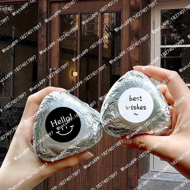 100pcs Food Grade Rice Ball Aluminum Foil Sheet Onigiri Barbecue Packing Film Food Wrapper Slice Lunch Bento Accessory