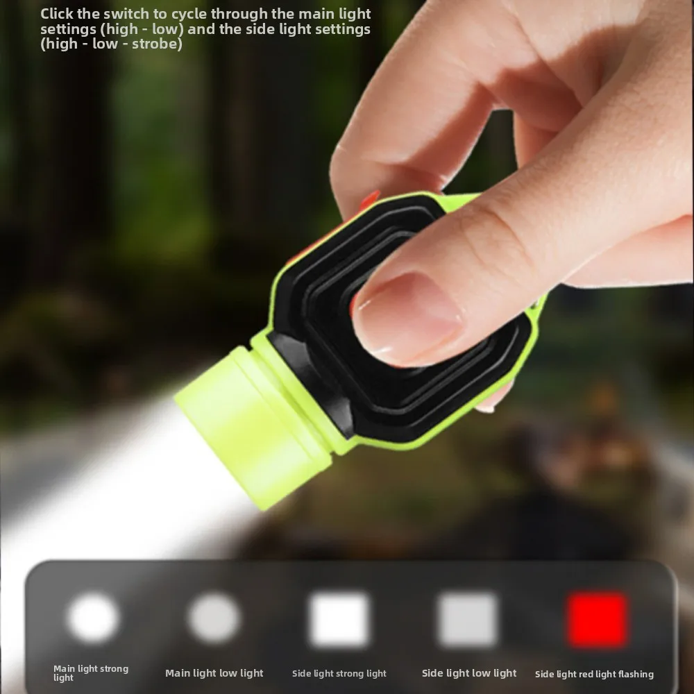 COB Portable Keychain Light USB Rechargeable Magnetic Waterproof LED Work Light Flashlight for Outdoor Camping Hiking Emergency
