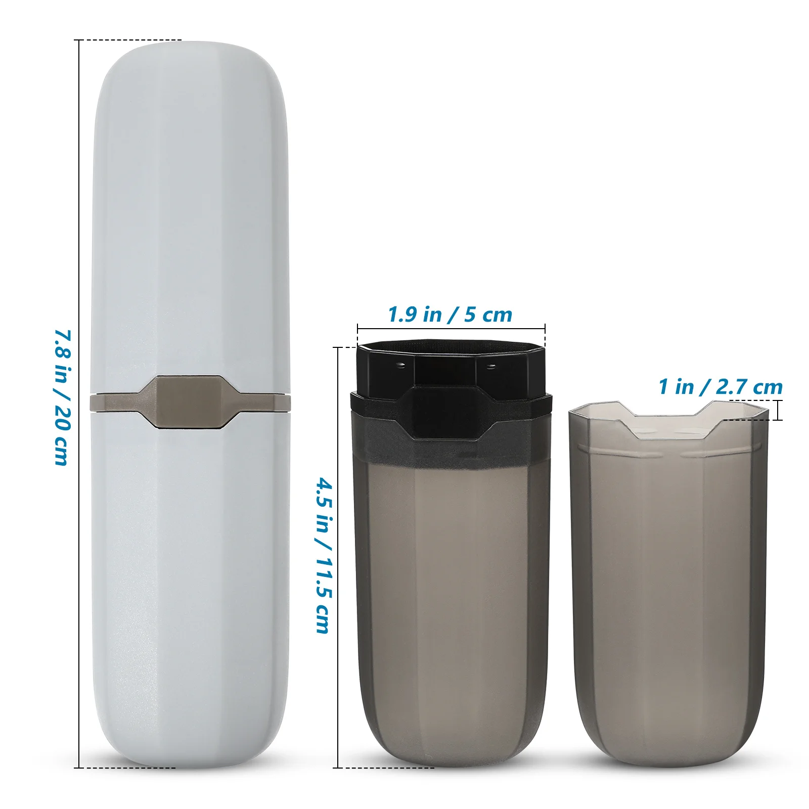 2 قطعة من حقائب فرشاة الأسنان المحمولة، حاملات السفر، صندوق تخزين بلاستيكي خفيف الوزن لرحلات التخييم، علبة فرشاة الأسنان #6