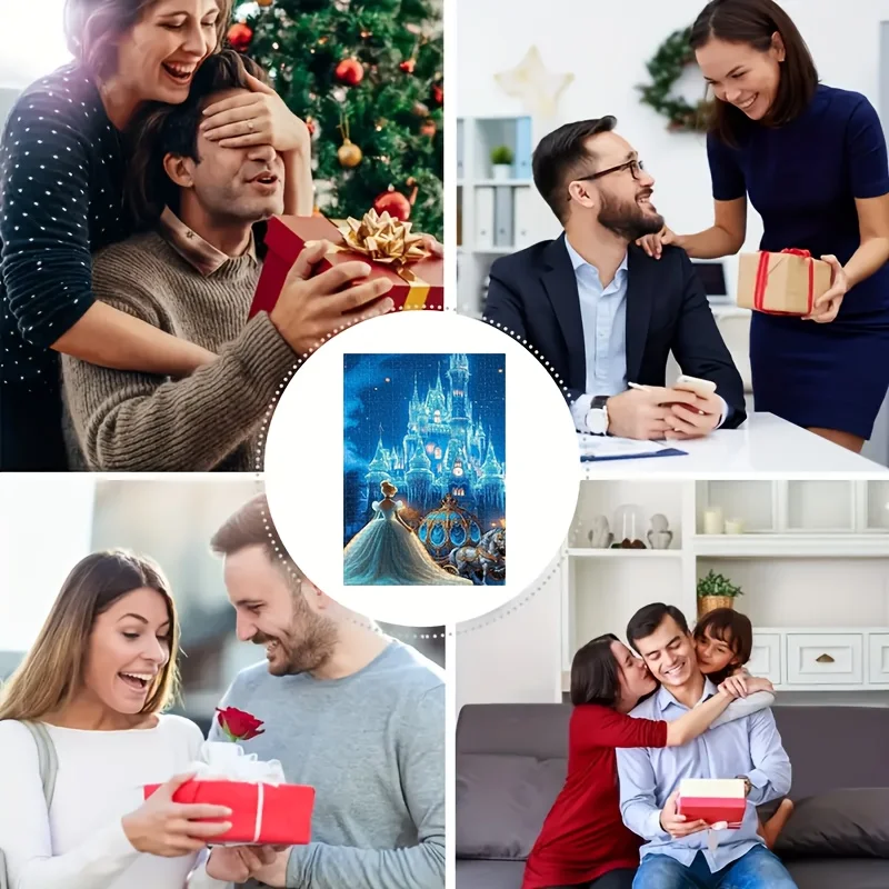 1000 pezzi puzzle fatto a mano regalo fai da te Cenerentola zucca carrozza castello di cristallo regalo di festa puzzle casual sala giochi parete di casa dicembre