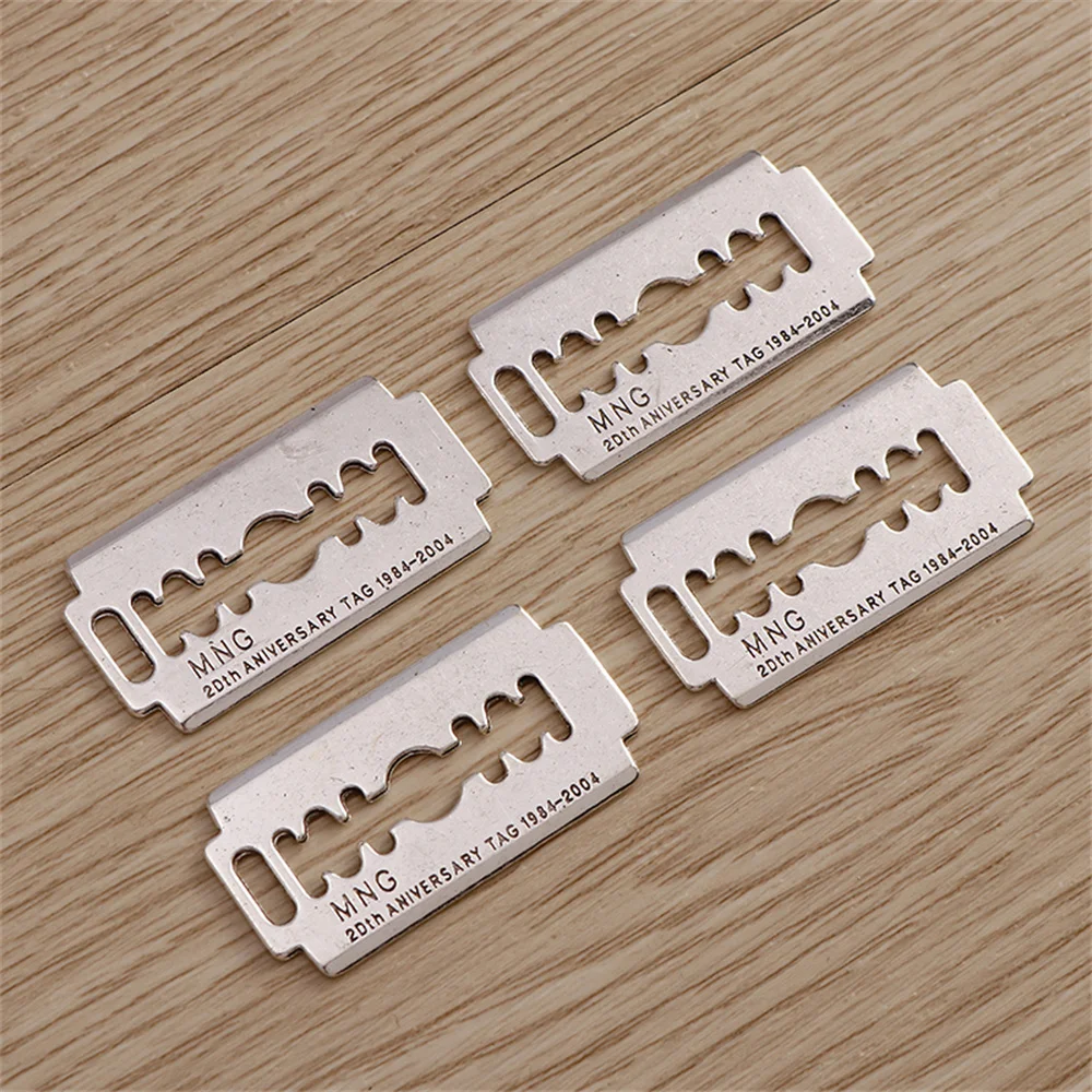 Tusember 10 Stück 17*36mm Legierung Punk Antik Silberfarben Rasierklingen-Anhänger für Ohrringe, Halsketten, DIY Schmuckherstellung – Detail 4