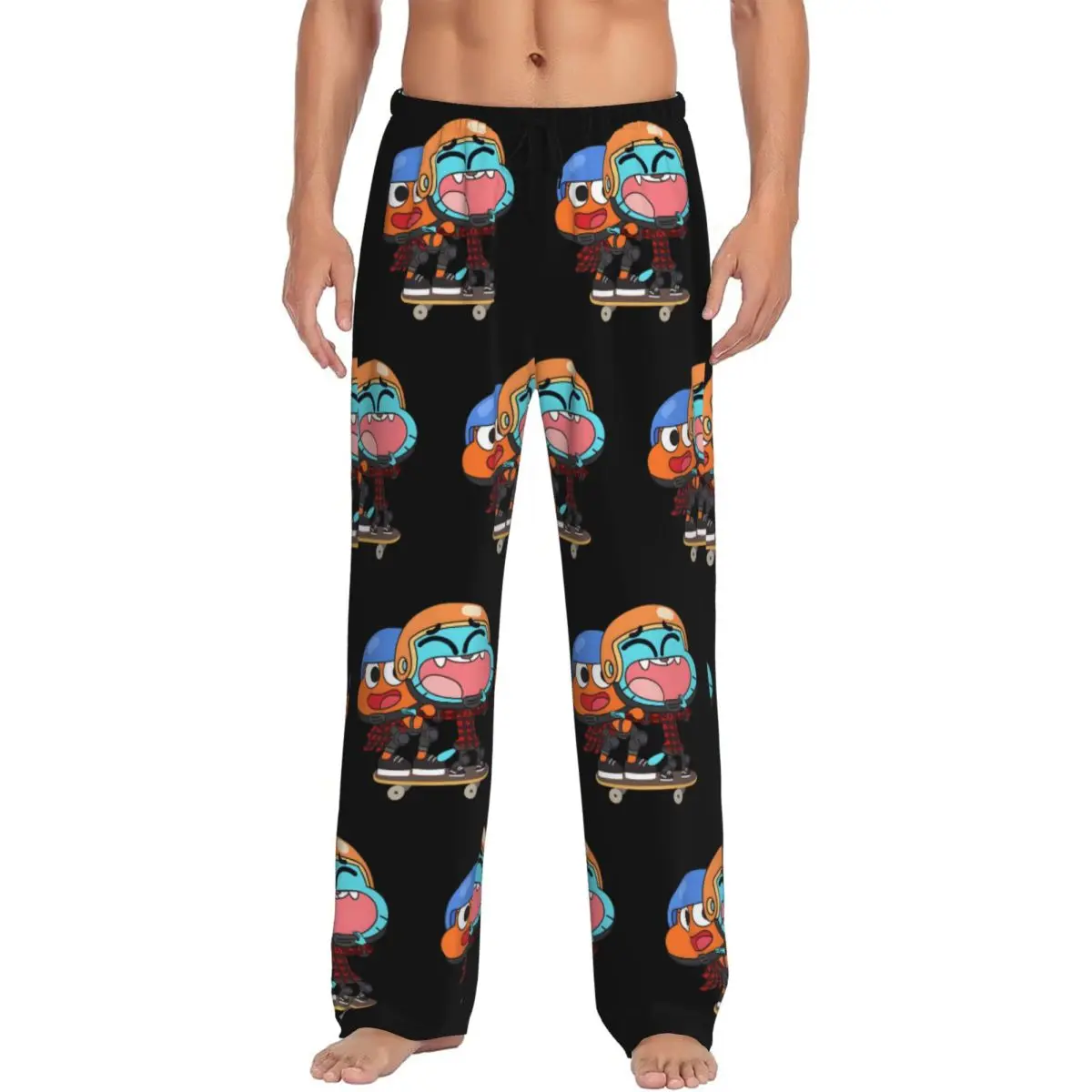

Custom Men The Amazing World Of Gumball Pajama Pants Printed Cartoon Sleep Sleepwear Bottoms with Pockets