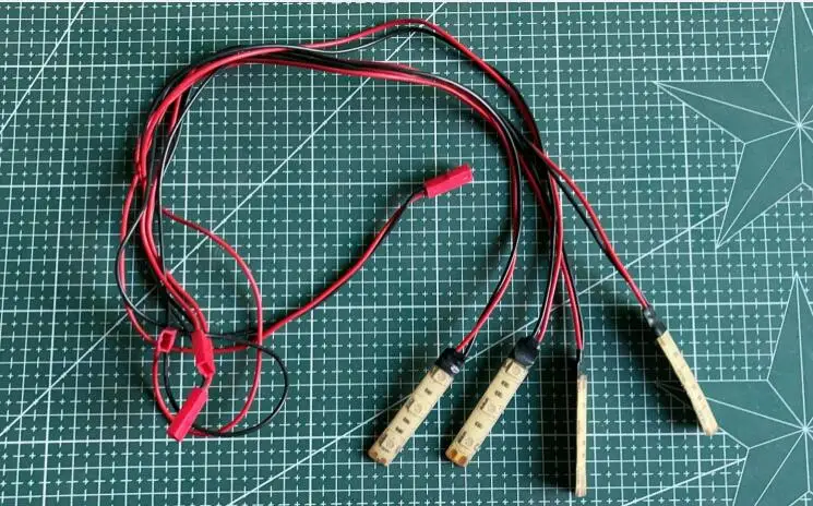 

4 шт. светодиодный светильник RGB с длинным разъемом JST, силиконовый провод, кабель для RC Quad Copter Quadcopter DIY