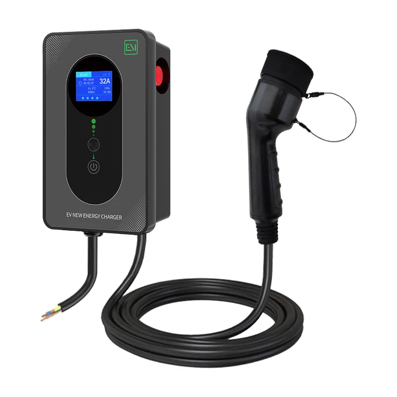 KINLANAO EV Charging Station 32A Electric Vehicle Car Charger EVSE Wallbox Wallmount 7KW Type2 Cable IEC62196