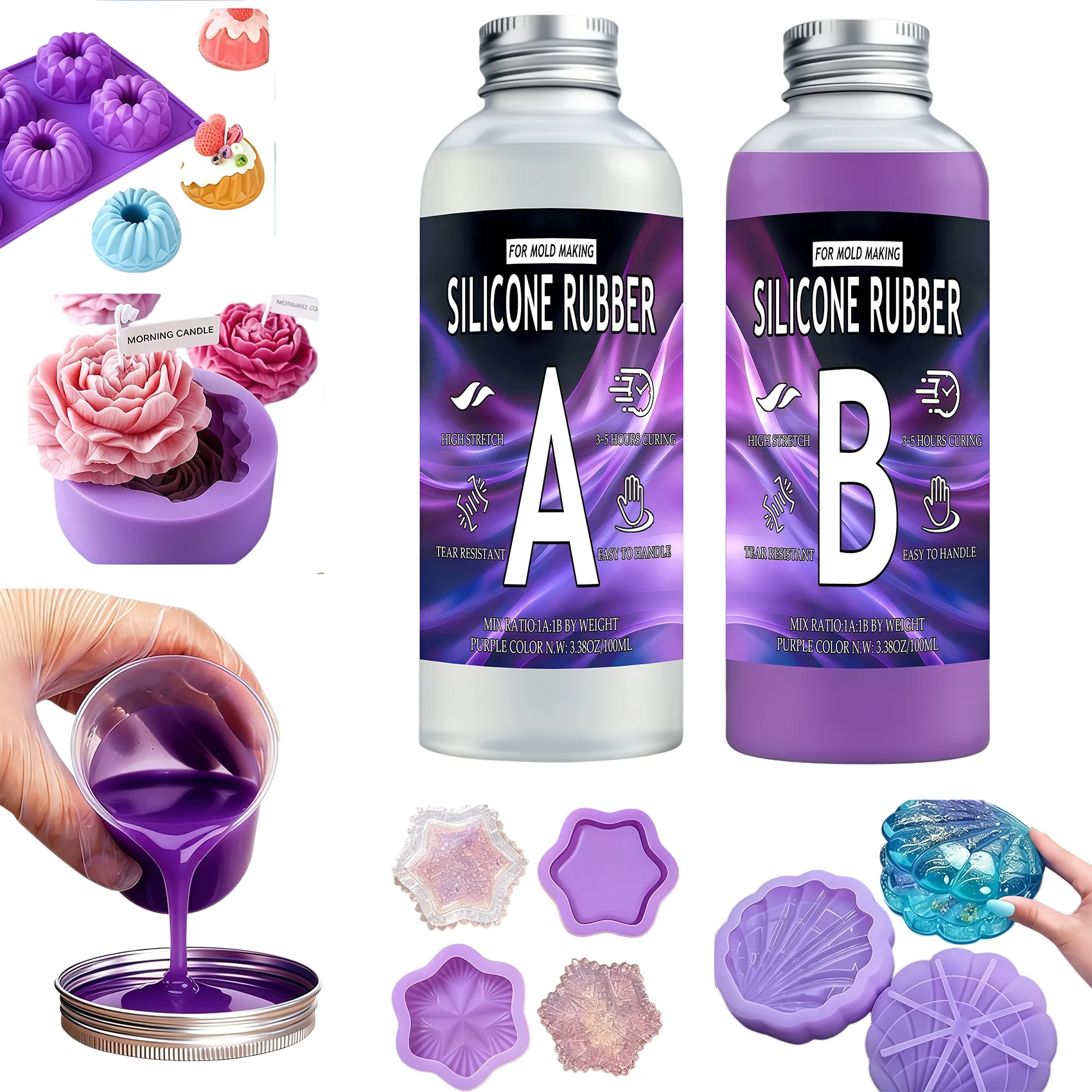 3D Printing Liquid - Kit de Molde de Silicone Líquido