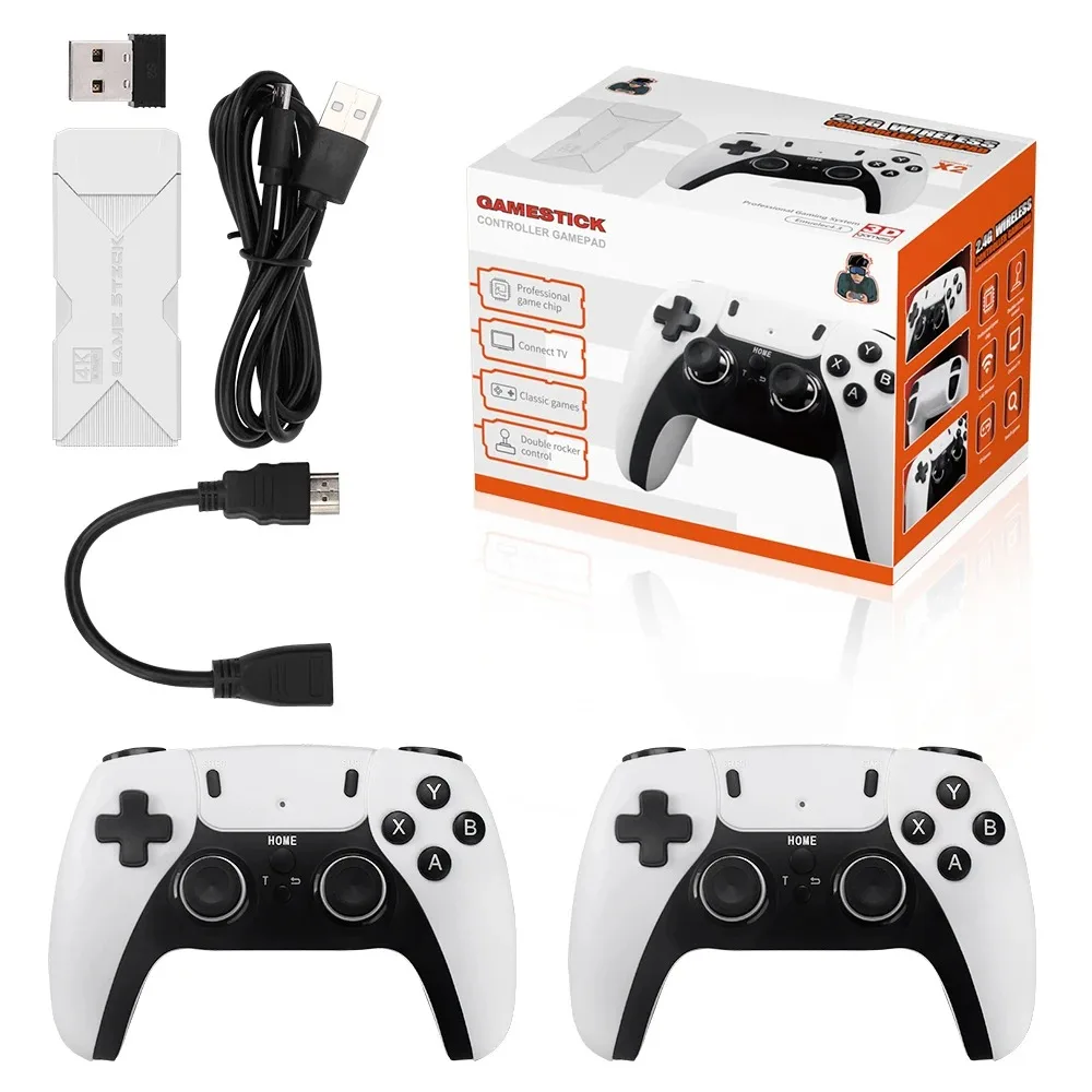 P5 PRO Konsola do gier wideo 2.4G Podwójny kontroler bezprzewodowy Game Stick 4K 41000 Gry 128 GB Gry retro Chłopiec Prezent świąteczny