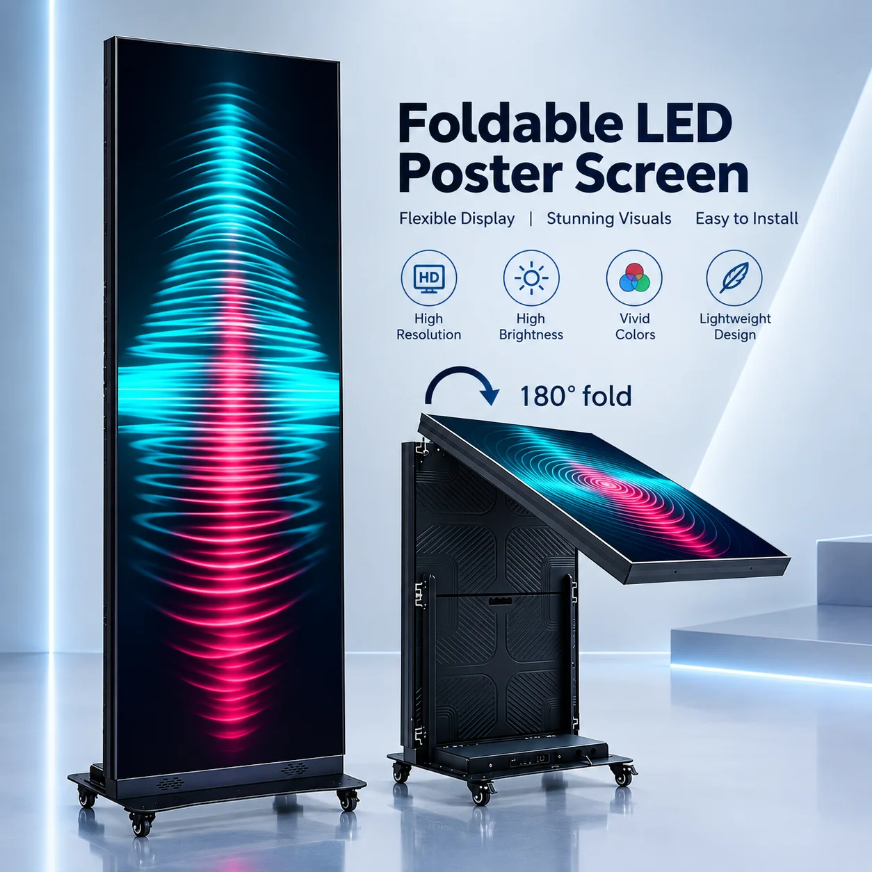 Digital LED Poster Screen Indoor Signage Advertising Display Player Full Color for Aquarium Wildlife Park Zoo Botanical Garden