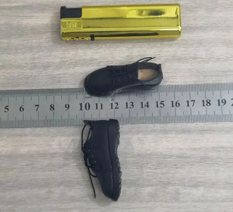 1/6 scale SH03 BBK009 black shoe model hollow shoes for 12