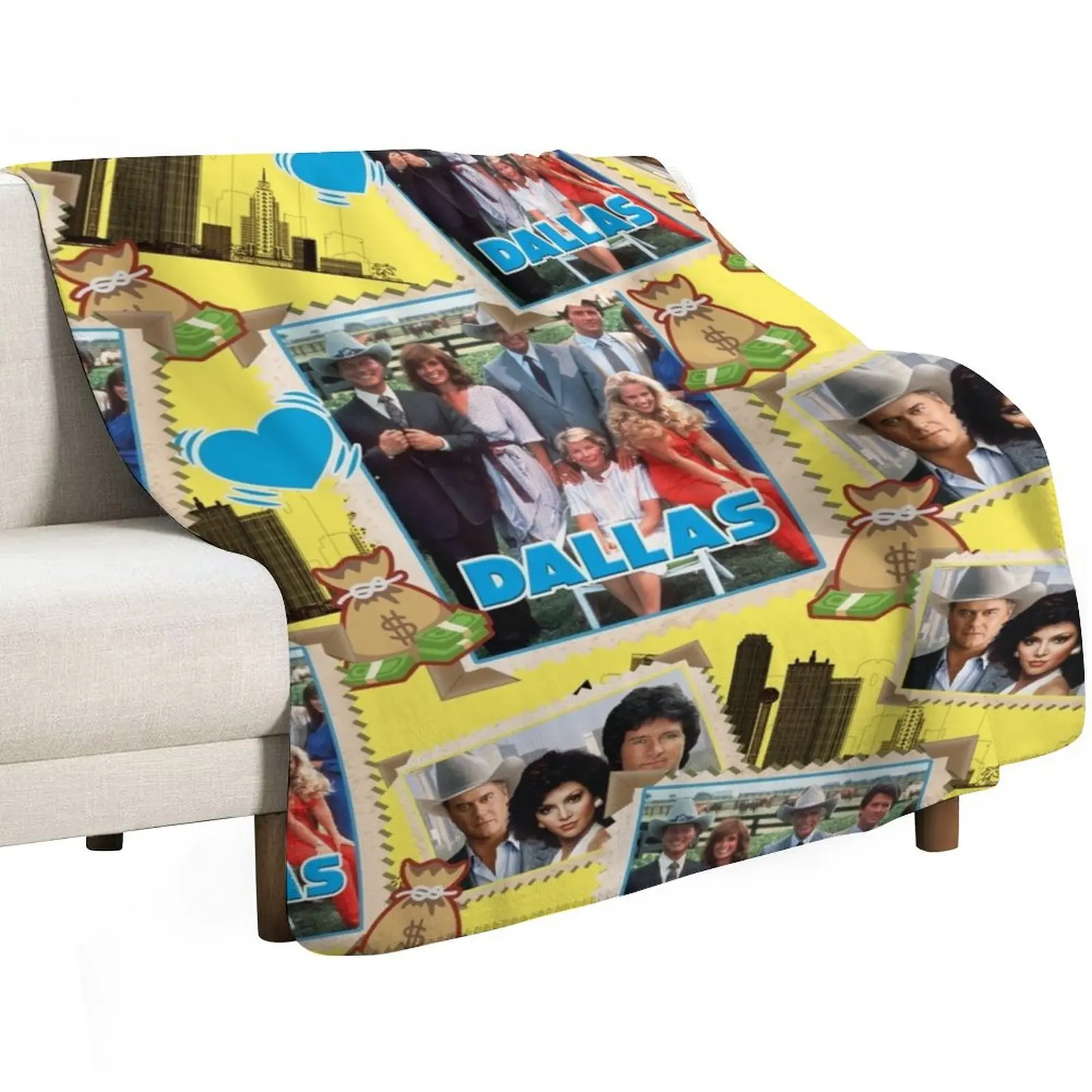 Soap opera Dallas, intrigue money and power, Ewing family Throw Blanket Warm Napping Blanket for Office Couch Bed