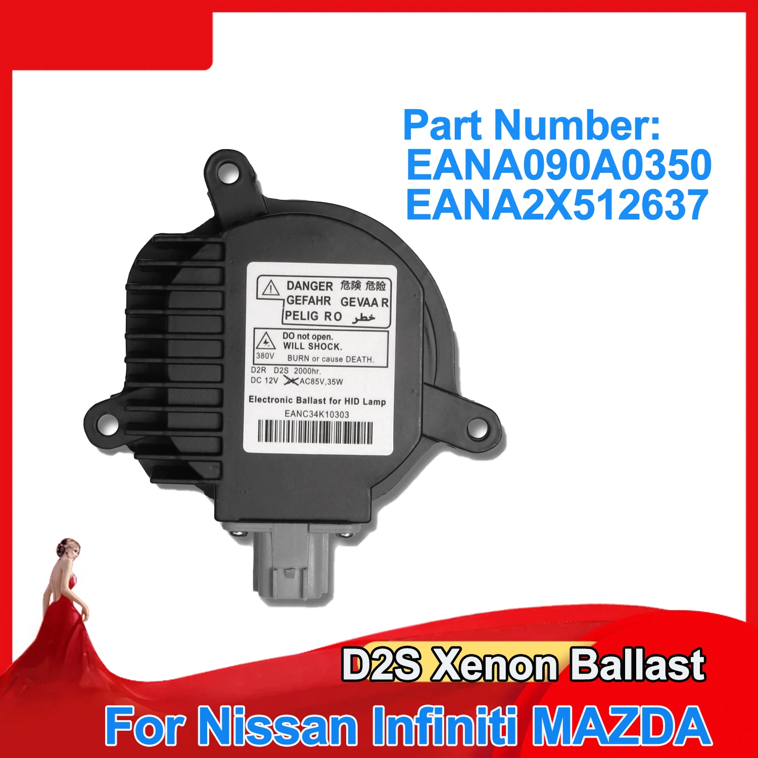 EANA090A0350 EANA2X512637 D2R D2S HID Xenon Car Headlight Ballast Kit  For Nissan Altima Infiniti G37 G35 Mazda