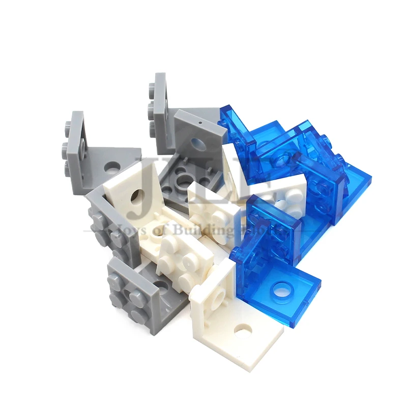 10pcs Moc Right Angle Bracket 2x2 - 2x2 with 2 Holes 3956 Figures DIY Building Block Bricks Compatible Assembles Particles Toys