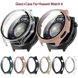 PC Protective Cover+Glass For Huawei Watch 4 Full Screen Protector Case Film For Huawei Watch 4 Watch Protection Case