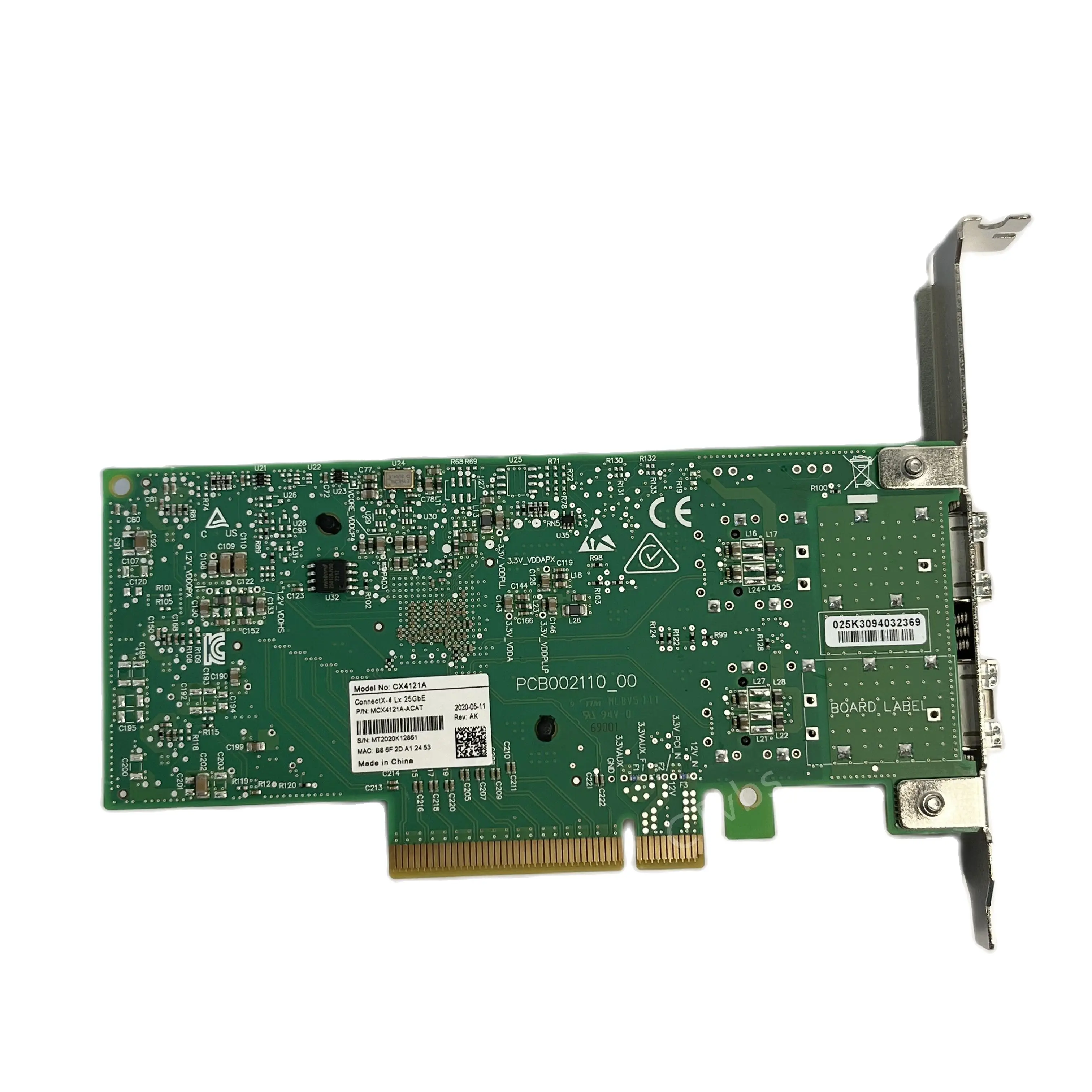 Mellanox-tarjeta Ethernet ConnectX-4 CX4121A, 25Gigabit, PCI-E 3,0 NIC