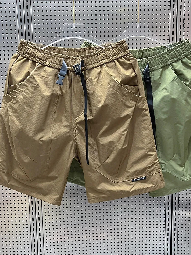 

Летние тонкие пляжные мужские свободные брюки прямого кроя, быстросохнущие, молодежные, спортивные, повседневные, модные, трендовые