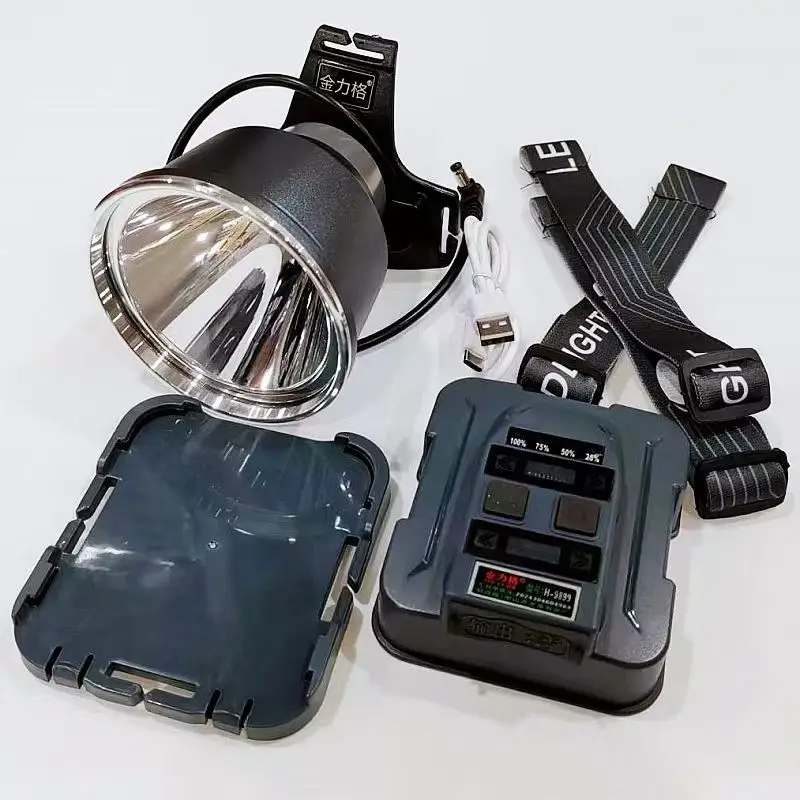 Rechargeable LED Headlamp 10000 Lumen High Power Waterproof Headlight for Fishing Camping Running Hiking with Bright Long Beam