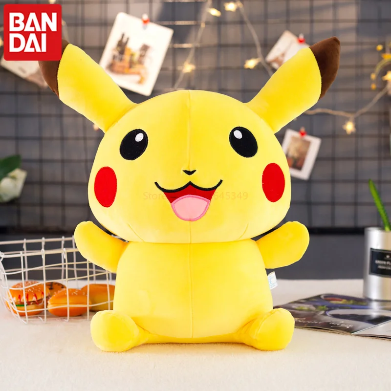 Almohada de Pikachu Kawaii de Pokémon para niños, súper suave muñeco de peluche de gran tamaño, almohada para dormir, regalo de cumpleaños