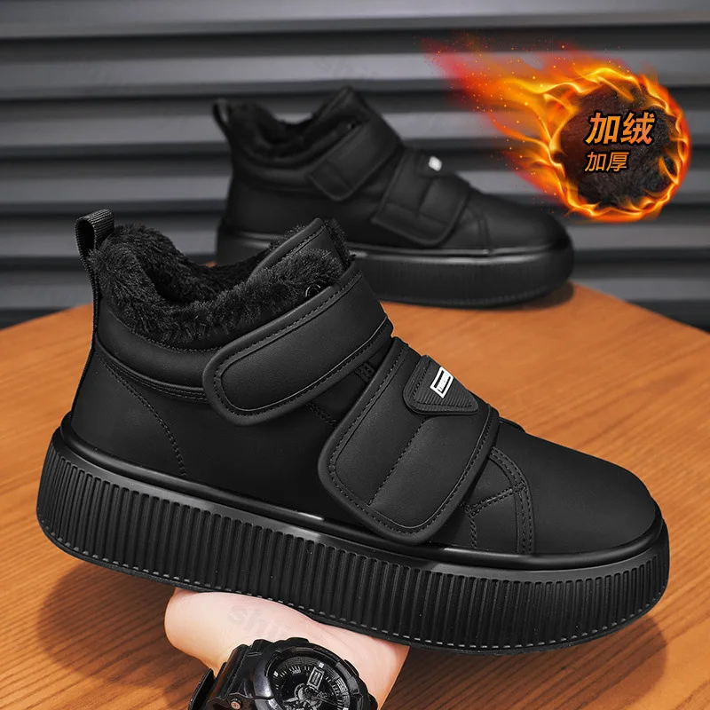 

Men Snow Boots 2025 Winter Warm Plush Comfortable Anti Slip Outdoor Cotton Shoe Platform High Top Casual Shoes Botas Para Hombre