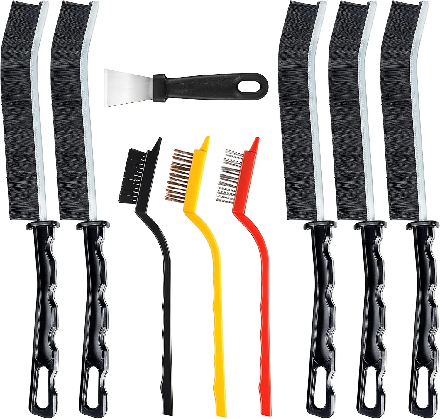 

9 шт. щетки для чистки щелей, щетка для чистки затирки, жесткая щетина, ванная комната, кухня, душ, многофункциональный инструмент 2025 г.