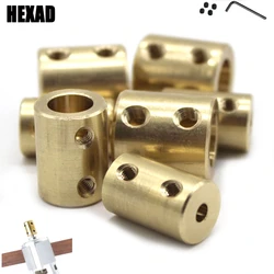 3.17/4/5/6/8/10/12mm Brass Rigid Motor Shaft Coupling Coupler Transmission Connector Sleeve Adapter For RC Boat Car Airplane