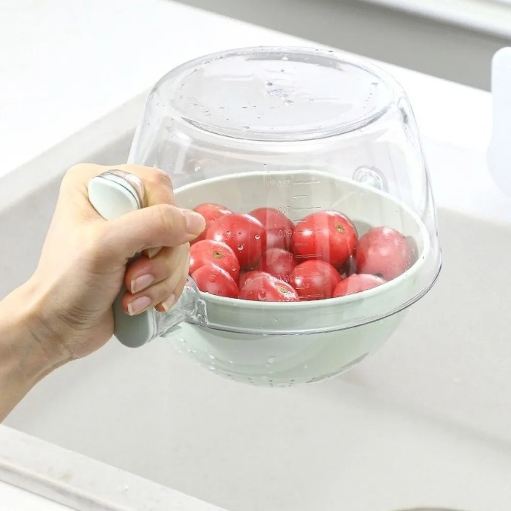 

Многофункциональная корзина для мытья овощей, вращающаяся пластиковая корзина для мытья риса, эффективная утолщенная сливная корзина