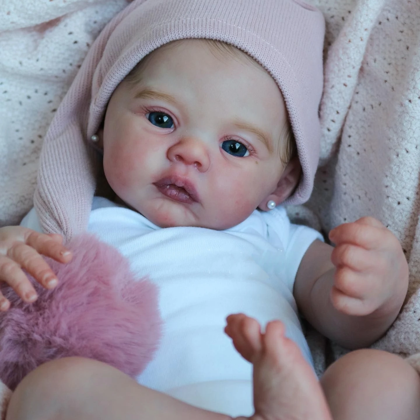 47cm Cuddly Whole Body Silicone Vinyl Meadow Bebe Reborn Girl With Visible Veins Soft Touch Feeling Lifelike Newborn Baby Girl