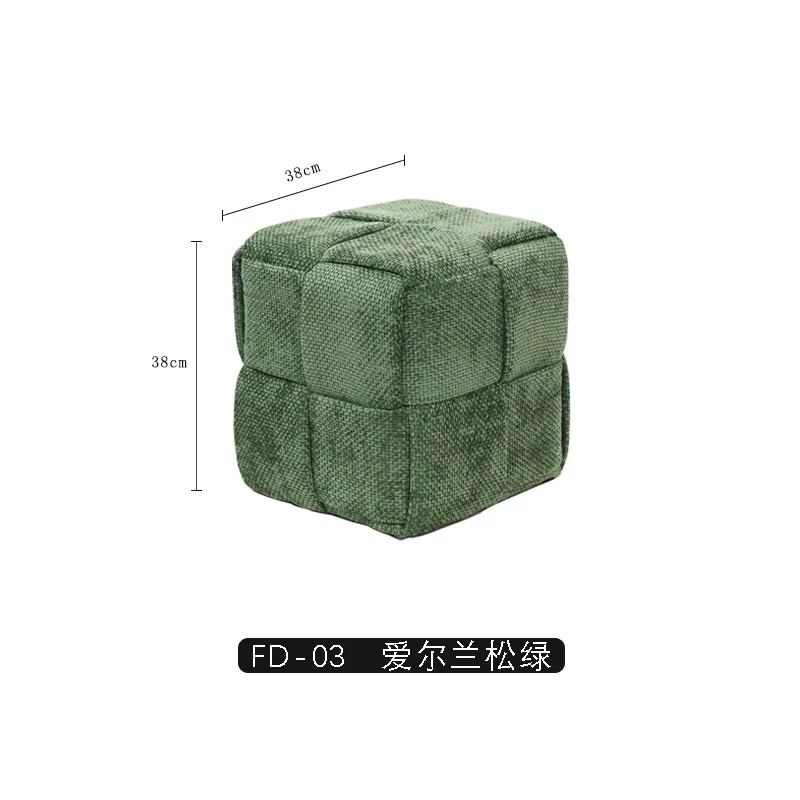 Chenille Mesh Woven Short Stool Shoe Changing Bench Living Room Sofa Household Small Stools Furniture