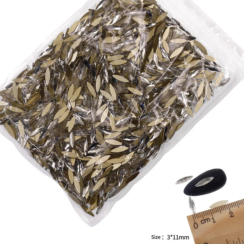 VDD P541-P580 Großhandel 1440 Stück Glas-Kristall-Strass mit flacher Rückseite, Glitzerstein in verschiedenen Formen für DIY-Bastelarbeiten, Nagelkunst und Dekoration – Detail 7