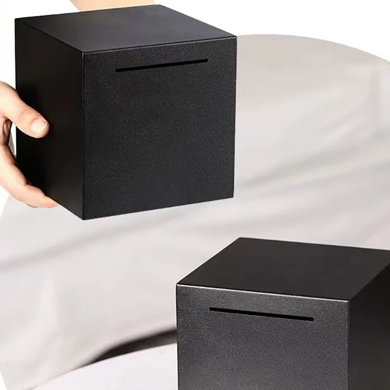 1pc Steel Piggy Bank Only Enter Not Exit Large Capacity Money Savings Bank For Children's Metal Cash Box Coin Piggy Bank