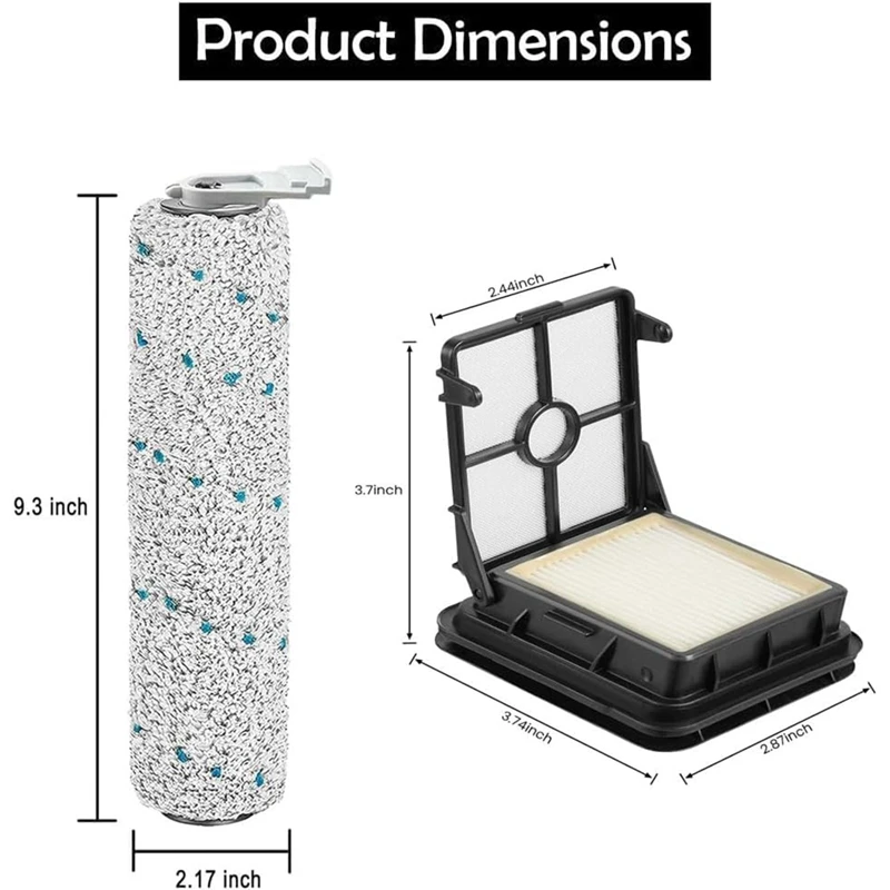 Sostituzione per Bissell Crosswave Cordless Max 2554 2590 2593 rotolo di spazzole per vuoto serie 2596 + rotolo di spazzole per animali domestici + filtri