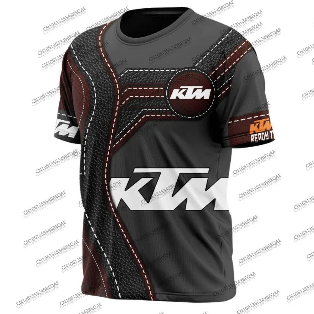 

KTM Brand Printed Short-sleeve T-shirt Trendy Sports Casual Top Breathable Comfortable Round Neck Pullover For Daily Wear