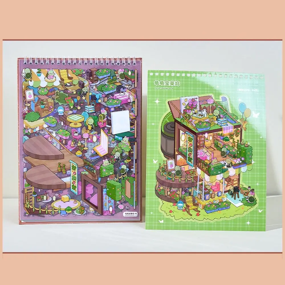 New PET Miniature Scene Collection Decompression Visual Stacking 3D Landscape Sticker DIY Toy Game Stickers Children Gifts