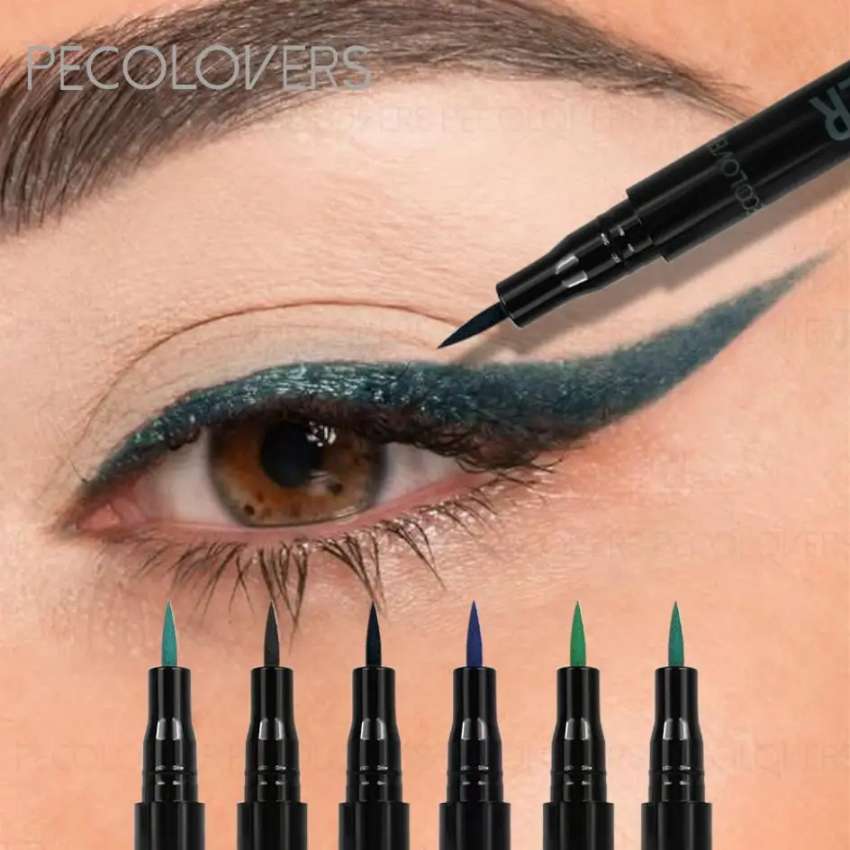 Eyeliner liquidi colorati resistenti al sudore, ad asciugatura rapida e a lunga durata, ideali per il trucco di tutti i giorni e per le feste._voghion.com