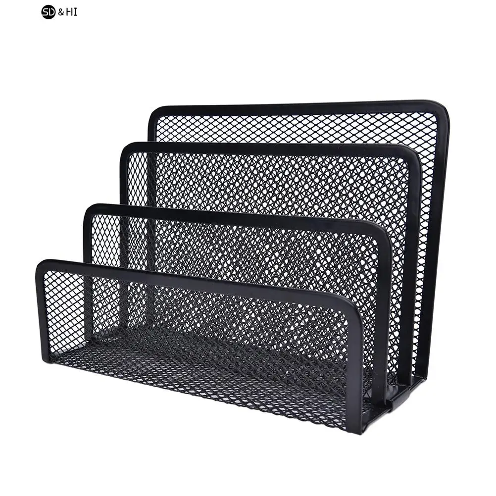 Mesh Bureau Organizer Bestand Opslag Map Houder Rack Metalen Papier Lade Kantoor