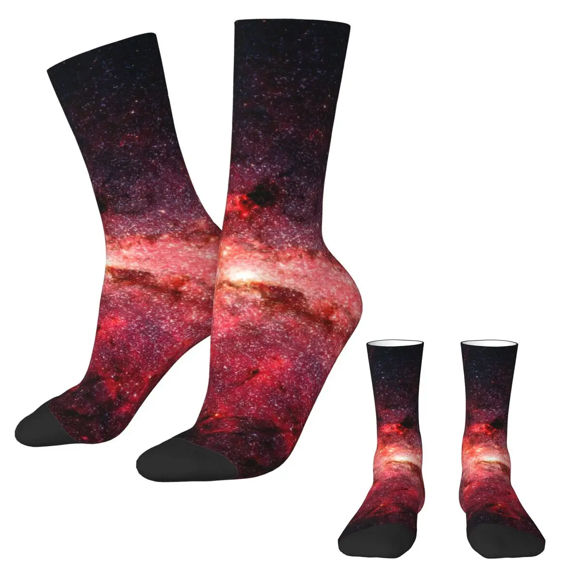 Space Print Socks Milky Way Galaxy Korean Stockings Winter Anti Skid Couple Socks Soft Breathable Design Outdoor Sports Socks