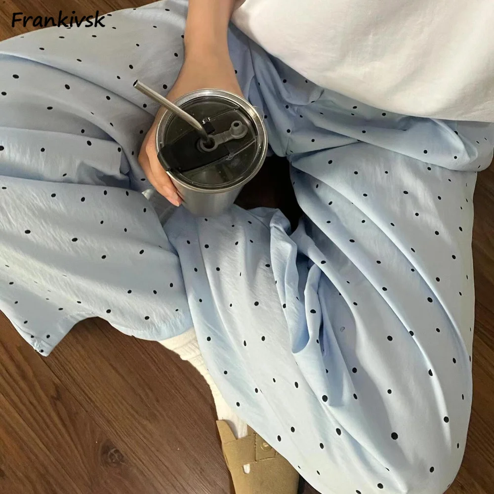 

Women Casual Pants Tender Straight Smooth Ins Summer Classical Girlish Soft Thin Korean Style Sweet Versatile Young Slouchy Chic