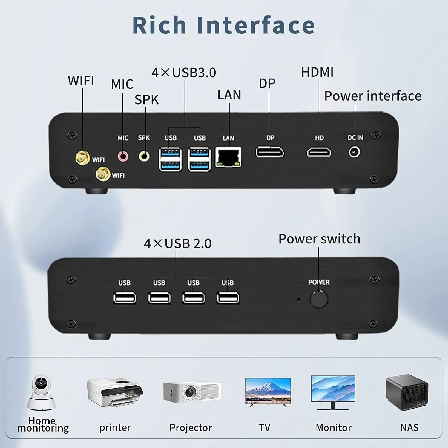 Partaker 12th Gen Alder Lake Fanless Mini PC Intel Core I7 1255U 1260P 1165G7 10510U HD DP Win 11 Gaming Desktop Computer WiFi
