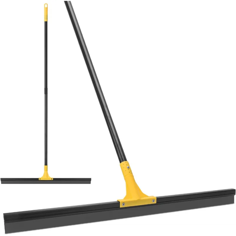 

Heavy Duty Floor Squeegee with 59" Handle - 30" Wide Rubber Broom for Concrete, Tile, Garage & Deck, Water Wiper