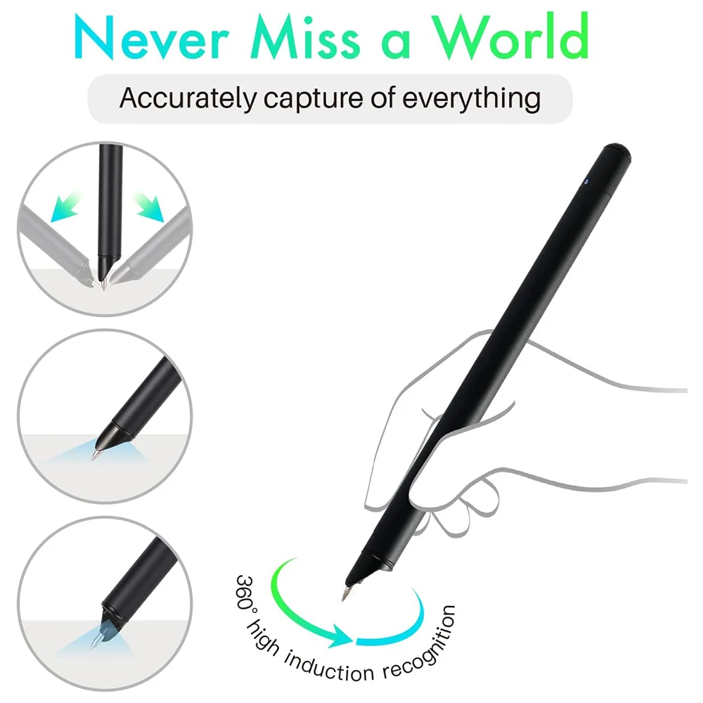 Bisofice Notebook Digital Pen Smart Pen Writing Set Includes Smartpen Smart A5 PU Leather Notebook Reusable Writing Tablet B5