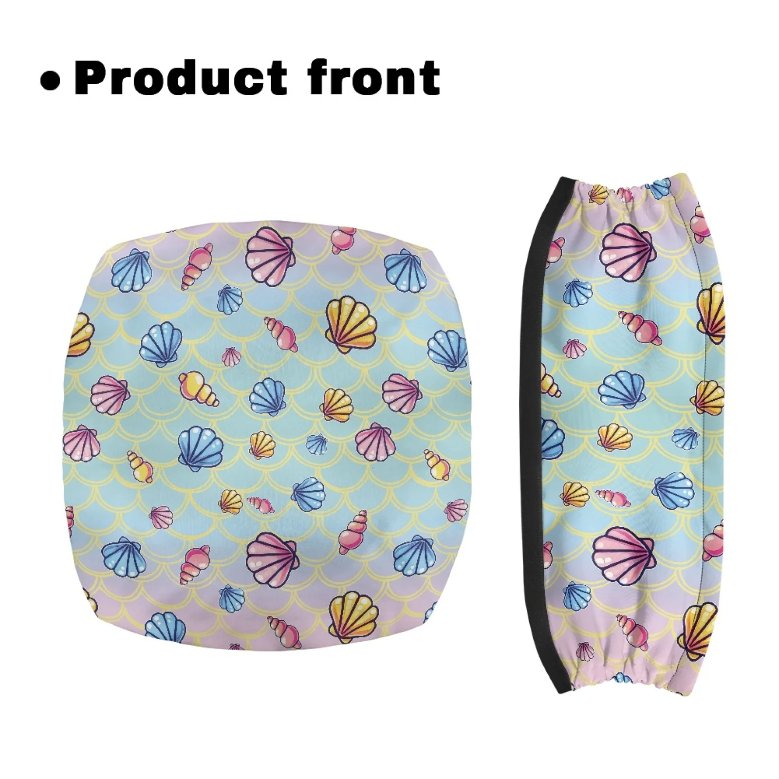 Coloranimal Seashell Pattern Set of 2 Rollator Seat Back Rest Covers Skin Friendly Walker Cover for Women