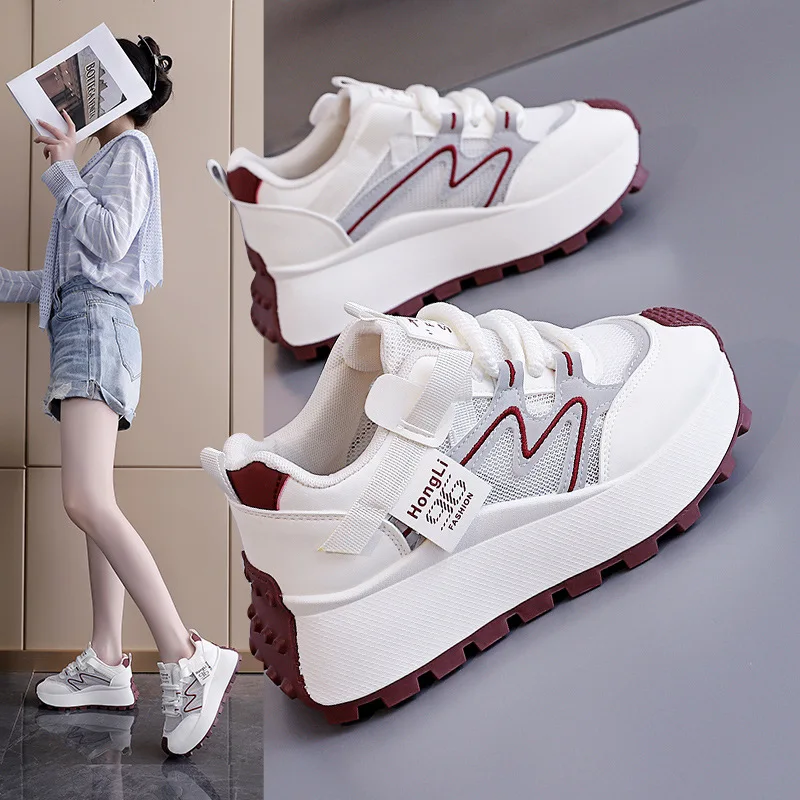 

Women's Summer Thick Sole Breathable Dad Shoes Casual Sports Running Shoes New Style
