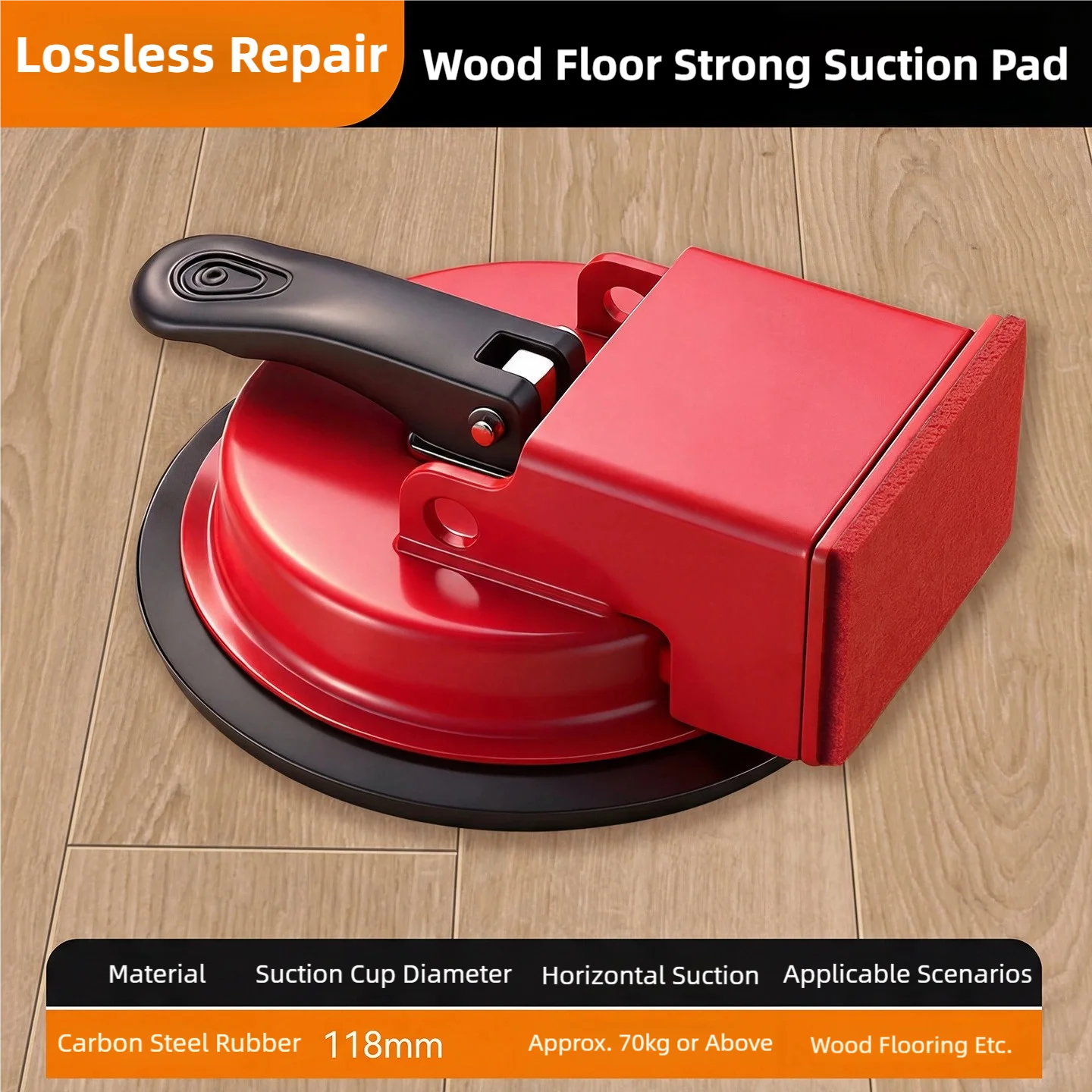Professional Floor Fixing Tool Suction Cup Vacuum Gripper, for Tiles, Wooden Floors, and Woodworking Construction