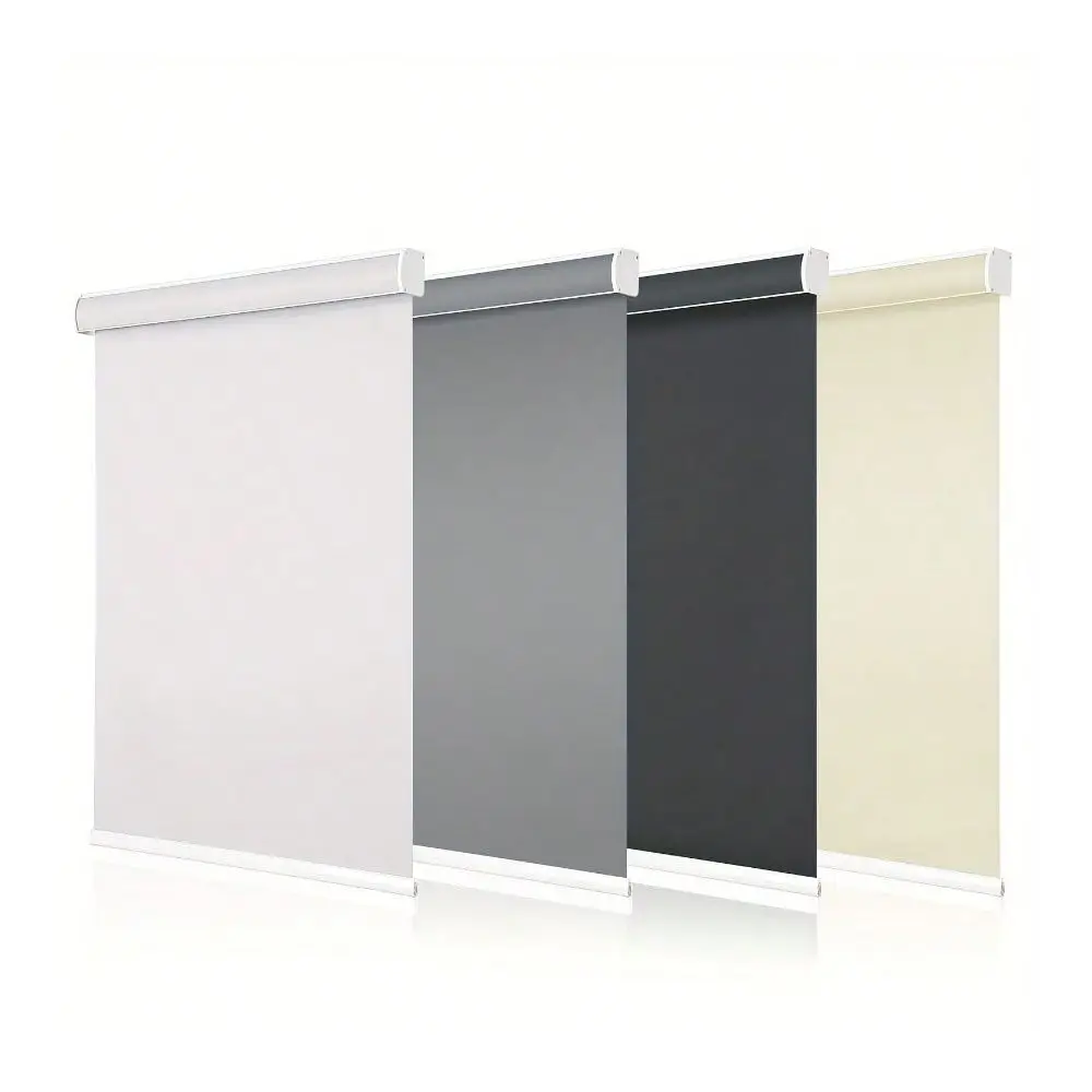 Blackout Roller Shades For Windows, Featuring FreeStop Blinds With A Valance, Thermal Insulation, UV Protection, And Natural Wo