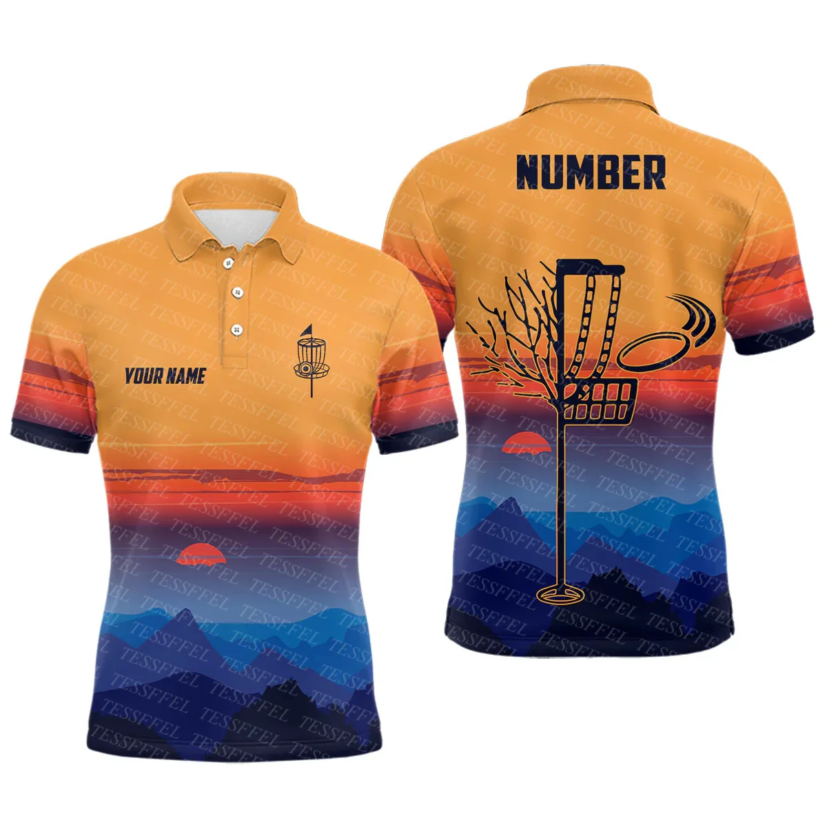 

Custom Name Number Sports Disc Golf Jersey Colorful Retro Vintage Harajuku 3DPrint Streetwear Casual Polo Shirts Short Sleeves L