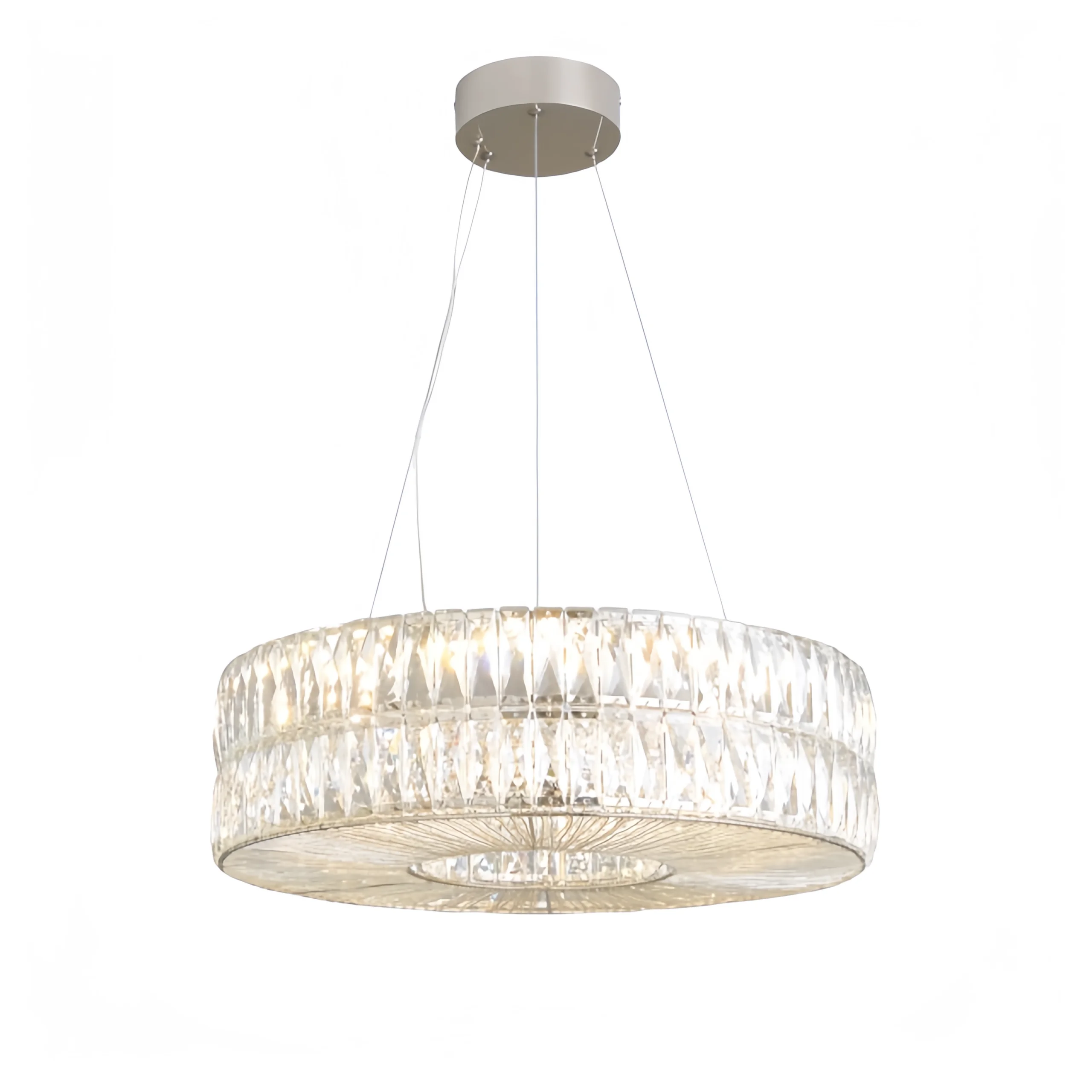 

Modern Gold Luxury K9 Crystal Chandelier LED Pendant Light with Luxurious Glass Lampshades for Hotel Home Living Room Decoration