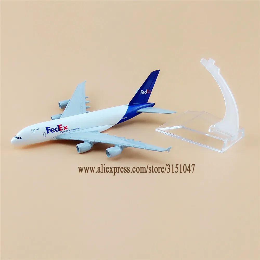 16cm Air American FEDEX Express A380 Airbus 380 Airways Airlines Metal Alloy Airplane Model Plane Diecast Aircraft